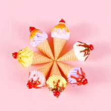4/8/12pcs Miniature Resin Simulated Jam & Ice Cream Realistic Home Decor Toys - Multicolor - View 2