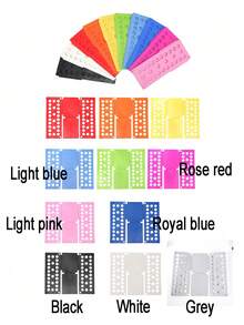 1pc Space Saving Garment Folding Board, Adjustable Size Plastic Board For T-Shirts And More, Ideal For Travel And Home Organization, Hanging Closet Clothing Folder, Perfect For Quick Folding, Closet Organizer, Home, Dorm, Travel, And Storage Solutions - Multicolor - View 10