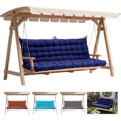 Porch Swing Cushions, 60 X 40 X 4in Thick Replacement Cushions For Outdoor Furniture, 2-3 Seater Water-Resistant And Comfortable Bench Chair Cushion With Backrest For Patio Yard Garden, Cyan,23553131
