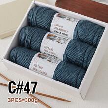 3pcs/Pack Chunky Hand Knitting Yarn, Alpaca Knitted Blend Thick Yarn For Sweater, Scarf, Jacket DIY
