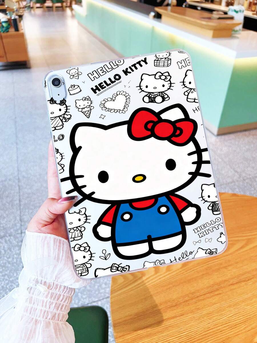 Sanrio 1 pieza Funda protectora de silicona suave y a prueba de golpes compatible con Apple iPad Air 2, iPad Air, iPad 7th Gen, iPad Air 4/5, iPad Pro 11 2022, iPad 10th Generation con diseño de Hello Kitty