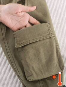 男童保暖加厚工装裤，秋冬款