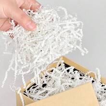 5oz White Crinkle Cut Paper Shred Filler Gift Boxes Baskets Bags Filling Grass Confetti Stuffing For Halloween Bridesmaid Engagement Birthday Wedding - White - View 4