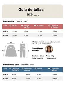 2Pzs Conjuntos De Pijamas Gruesos y Cálidos Térmica Para Mujer Top Y Pantalón pijama Polar Mujer - NEGRO - Ver 3