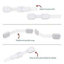 [Child Safety Essential] Child Safety Locks | 1-10 Pcs | Durable Material | And Easy To Install, Child Safety Essential, Multi-Function Locks | Suitable For Cabinets, Refrigerators And Bathrooms, Multi-Purpose With Locks | Children | Transparent Design, Easy To Install - White - View 4