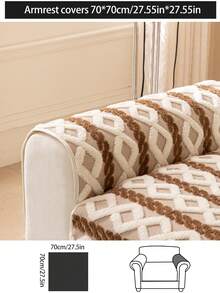 1 pieza Funda de cojín de sofá acolchada y gruesa para otoño/invierno, de color café oscuro, moderna y minimalista, antideslizante, a prueba de polvo y lavable, suave y resistente a la decoloración, protectora para mascotas, ajustable para sofá en forma de L, sofá de 1/2/3/4 plazas, adecuada para dormitorio, oficina y sala de estar