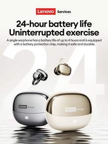 Lenovo RS103 Bluetooth Earphones, In-Ear Stereo Surround Sound, High-Quality Audio, Long Battery Life, Dual Mode For Gaming & Music, Comfortable Fit For Sports & Running, Wireless Headphones Compatible With Smartphones & Computers - 紫色 - 查看 6