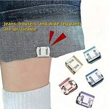 Invisible Leg Clips, Non- Trouser Leg Clips, Seamless Invisible Buckle For Closing The Leg, Anti-Drag Trouser Leg Fastener, Trouser Leg Fastener Clips, Perfect For Tailoring Garments, For Cuffs, Clothing Corners, Leg Shortening, Non- Garments - Multicolor - View 2