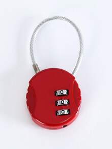 1pc Combination Combination Padlock, Small Combination Padlock, Keyless Resettable Padlock, 3-Digit Combination Security Padlock, For Cabinets And Luggage, With 4 Dials - Multicolor - View 5