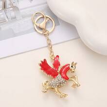 Nuevo llavero con poni volador con strass, regalo, accesorio para bolso, llavero de coche, accesorio de aleación de zinc con mariposa estilo bohemio, accesorios de otoño para bolsos y coches, ideas de regalo para maestros, amigos y hermanas