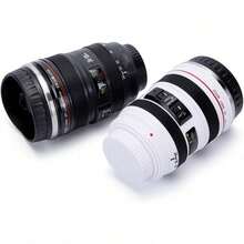 Camera Lens Coffee Mug,Stainless Steel Insulated Tumbler Cup Novelty Gifts Lovers Friends Couple Valentine's Day Gifts Photographer Birthday Present Camera Accessories