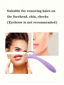 1 pezzo/set, 2 colori disponibili (blu, viola) Strumento portatile per rimuovere i peli del viso - senza profumo, a bassa allergenicità, alta qualità, senza elettricità necessaria per fronte, mento, guance - cura personale essenziale, dispositivo per rimozione dei peli del viso, facile da usare, senza alimentazione necessaria, rimozione efficace dei peli