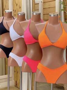 Women's Hang Glider Bikini In Suplex - 橘色 - 查看 2