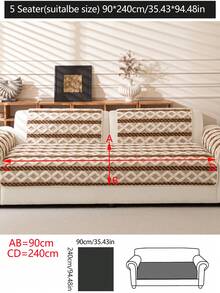 1 pieza Funda de cojín de sofá acolchada y gruesa para otoño/invierno, de color café oscuro, moderna y minimalista, antideslizante, a prueba de polvo y lavable, suave y resistente a la decoloración, protectora para mascotas, ajustable para sofá en forma de L, sofá de 1/2/3/4 plazas, adecuada para dormitorio, oficina y sala de estar