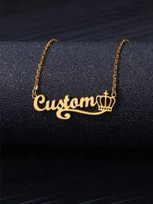 Collar con nombre personalizado, accesorio de moda para adolescentes, adecuado para uso diario y como regalo