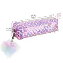 Purple Glitter Pencil Box Shiny Pencil Box Storage Pen Case Cosmetic Bag MultiPurpose Pens Pouch Pen Pouch Organiser With Zipper For Daily Work 1Pcs