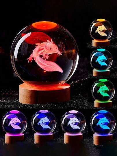 1pc LED Crystal Ball Atmosphere Night Light, For Halloween/Christmas Decoration, Home Decor, Wall Decor, Kitchen Decor, Game Room Decor, Party Decor, Birthday Party Decor, Outdoor Decor, Wedding Decor, Bedroom, Study, Bathroom, Graduation Party, Camping Decor