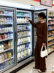 Autumn And Winter European And American Women's Clothing, New Ribbed Jacquard Trousers Casual Two-Piece Suits, Casual And Fashionable, Versatile, The First Choice For Sports And Shopping, Economical And Affordable, Light, Comfortable And Soft, Personalized Niche Design - 咖啡棕 - 查看 5