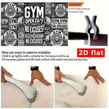 2D Flat, 1pc Gym Open 24/7 Motivational Fitness Banner - 8x6ft Durable Polyester Garage Door Banner With Weightlifting & Dumbbell Design, No Excuses Workout Motivation, All-Season Indoor/Outdoor Decoration For Home Gym, Studio, Party Backdrop, Studio Wall Art, Motivational Signage, Bold Graphic Design, 2D Flat - Nhiều màu - Xem 7