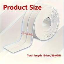 Caulk Tape Long-Lasting Self-Adhesive Strip, Suitable For Bathroom And Kitchen, Caulk Tape, Instant Application, No Tools Needed, Peel And Stick, Bathroom Repair, Precise Fit, Flexible Material, Grout Cover, Tenant, Homeowner