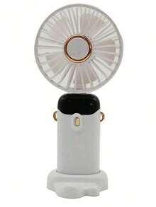 5-SPEED RECHARGEABLE PORTABLE HANDHELD FAN - White - View 4