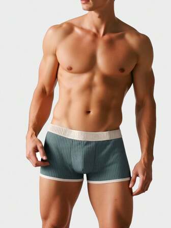 5 piezas de bóxer tipo slip para hombre con cintura elástica, suave y transpirable