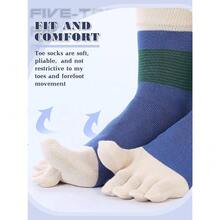 6 Pairs Women Men Ankle Toe Socks Cotton Warm Crew Toe Separator Socks For Athletic Running{"Color_name":"ModernColor","Size_name":"5-9","Style":"Five-Toe"} - 多色1 - 查看 3