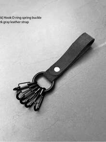 1pc Metal Keychain, Niche Universal Key Organizer, Quick Release Classic Carabiner, Multi-Color Open Hook, Micro Spring Clip, Suitable For Backpack, 5 Hanging Hooks Per Keychain, Small Multi-Purpose Carabiner, For Indoor And Outdoor Use