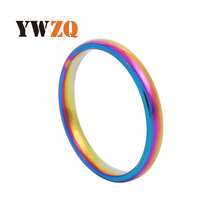 Cross-Border Stainless Steel Jewelry 2mm Inner And Outer Arc Spherical Simple Smooth Titanium Steel Ring Couple Ring - 5mm Black - View 1