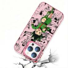 Custodia compatibile con anime giapponesi per Apple 15, 14, 13, 12, 11, XS, XR, X, Pro, Max, Plus, colorata in argento - compatibile con custodie per iPhone 17, 17 Pro, 17 Pro Max