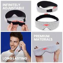 Strap u2013 Correa para Antifaz, Compatible con Todas las Copas, Ajuste Personalizable, Material Suave y Transpirable, Duradera, para Dormir, Viajes y Siestas - Gris - Ver 1