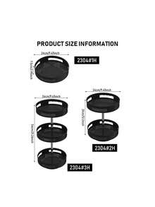 1 pieza Organizador giratorio multiusos - Ahorro de espacio, almacenamiento antideslizante para vajilla, maquillaje y especias en el mostrador de la cocina