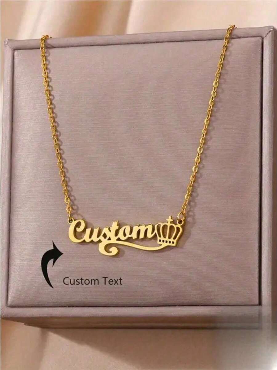 Collar con nombre personalizado, accesorio de moda para adolescentes, adecuado para uso diario y como regalo