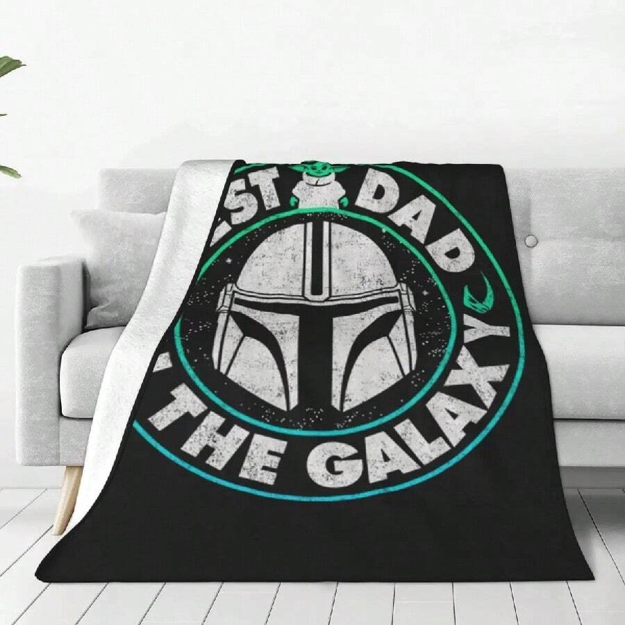 Custom M-Mandalorianed Movie Blanket Warm Fleece Soft Flannel Throw Blankets For Bedding Sofa Home Spring.Jpg - trắng - Xem 1