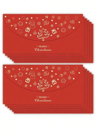 3/6 Gold Foil Designed Christmas And New Year Red Envelopes, Perfect For Christmas, Parties, Holidays, New Year Celebrations, As Well As Red Envelopes For Friends And Family, And Lunar New Year Decorations! The Best Gift For The New Year