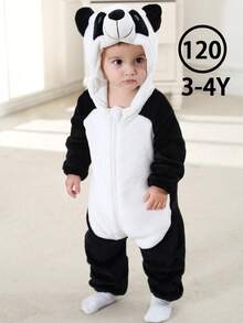 MICHLEY 1pc Cartoon Animal Print Flannel Cozy Sleeping Bag, Long Sleeve, Double Zipper Design, Unisex Baby, Suitable For All Seasons And Daily Use - Multicolor - View 22