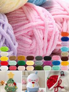 Set de fire de tricotat groase, fir de toamnă/iarnă cu un singur fir, moale și prietenos cu pielea, fir tricotat manual DIY, fir gros de chenilă pentru perne/pat de animale de companie, fir de tricotat eșarfe lucrate manual, fir moale de catifea, pentru meșteșuguri DIY, potrivit pentru tricotat și croșetat eșarfe