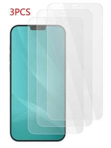 3 件/包高清、高铝合金、防刮、防指纹钢化玻璃屏幕保护膜，适用于 Apple 6 - 17 Pro Max 型号，6.1 英寸屏幕尺寸 - 無色 - 查看 28