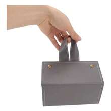 Portable 5-Compartment Sunglasses Case In Suede Foldable Travel Case Black, Brown Or Gray - Hitam - View 3