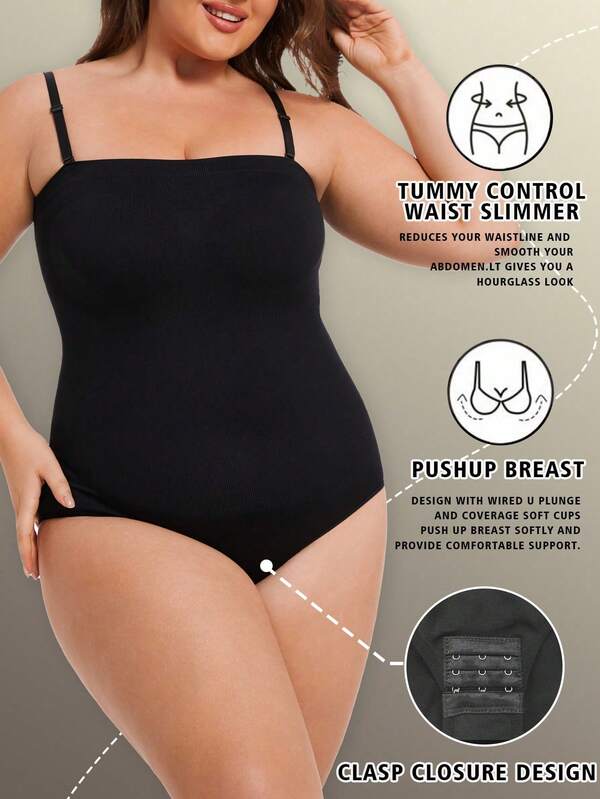 1 pièce Combinaison-pantalon de yoga moulante et élégante pour femmes grandes tailles, respirante et confortable, avec contrôle du ventre