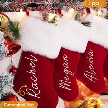 1 Meia de Natal Personalizada, Meia de Natal Familiar, Embalagem de Presente para Crianças, Meias de Natal Tricotadas 2026, Decorações de Natal, Presentes de Natal Familiares, Enfeites de Feriado, Calendários de Feriado, Natal, Meias de Natal. - Multicolorido 3 - Visão 8