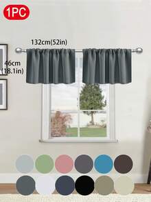 1 件纯色遮光短窗帘适用于房车、双层床和小窗户 - 100% 涤纶现代窗帘，适用于客厅、咖啡厅、厨房装饰 - 彩色 - 查看 50