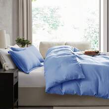 Soft Prewashed California King Duvet Cover Set, 3 Piece, Zipper Closure, 104x98 Inches Duvet Cover And 2 Pillow Shams - No Comforter,  In 2025 - 平靜藍(無被子) - 查看 6