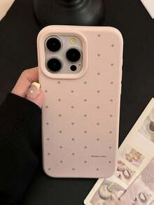 1pc Black Vintage White Polka Dot Soft Phone Case Compatible With Apple  16/15/14/13/12/11/X Series, Full Coverage - Kiểu 3 (1 cái) - Xem 2
