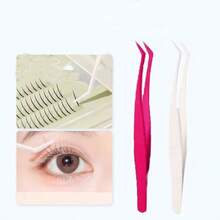 Upgraded Non-Stick Tweezers, Glue-Free Eyelash Tweezers, High Precision Makeup Artist Recommended For Beginners