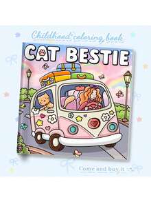 [Mamãe Gato - Livro de Colorir com 24 Páginas] Novo Livro de Colorir para Alívio de Estresse e Cura para Amantes de Gatos, Brinquedo de Alívio de Estresse para Adultos, Brinquedo Educacional para Crianças, Adequado para Famílias, Volta às Aulas, Temporada de Formatura, Dia dos Pais, Dia das Crianças, Livro de Colorir, Padrões Bonitos, Linhas Claras, Livro de Colorir, Desenho e Pintura, Halloween, Natal