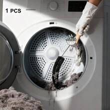 1 Piece Of Washer & Dryer Vent Cleaning Brush With A Long Flexible Rod And Spiral Bristles - Collect Dust, Remove Detergent Residue, Prevent Blockage, Maintain Equipment Efficiency, Washing Machine Cleaning Tool, Tidy Up The Lint Trap, Ergonomic Handle Design, Sturdy Handle Structure - Multicolor - View 1
