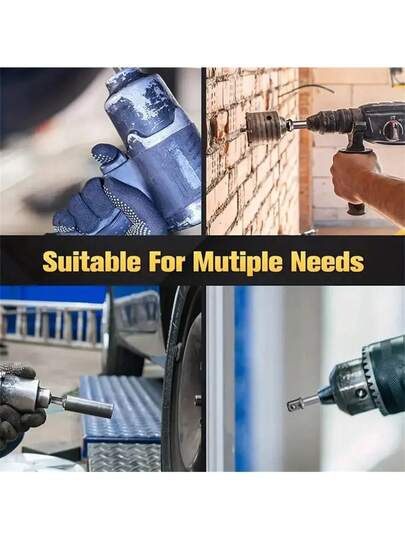 Adaptador de Soquete de Broca de Potência Manga de Chave Inglesa Bits Hex Broca Motorizada Cabeça de Extensão de Haste de Conector de Chave de Fenda 1/4 3/8 1/2