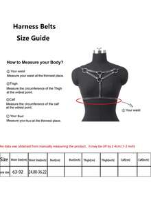 Leather Cage Bra Harness,Casual Chest Bra Harness PU Leather,Festival Club Wear,Leather Chest Harness For Women - Black - View 12