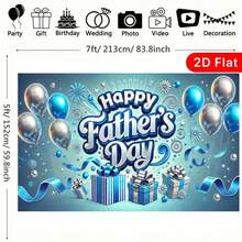 2D Flat, 2D Flat Banners 1pc, Happy Father S Day, Polyester Photography Backdrop Party Door Banner Birthday Supplies, Party Decoration, Perfect For Home, Garden, Yard Anniversary Celebration And Photo Booth Props, Multi Purpose, Garden Party Decor, Home Celebration, Decorative Backdrop, Flat Banner Design, Backdrop For Photography, Door Banner For Front Door - 彩色 - 查看 5